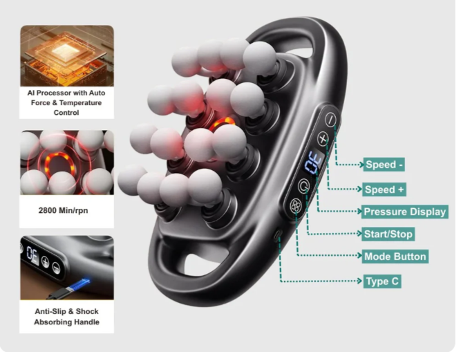 RelaxEdge® 16-Head Deep Tissue Massager